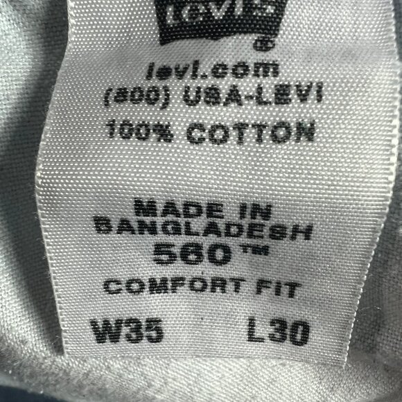 Y2K Levi's Jeans Men's 34x29* 560 Comfort Loose Fit Tapered Blue Denim Tag 35x30 - Picture 8 of 16